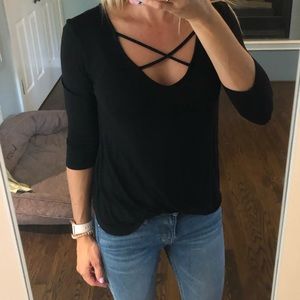 Emory Park crisscross front tee